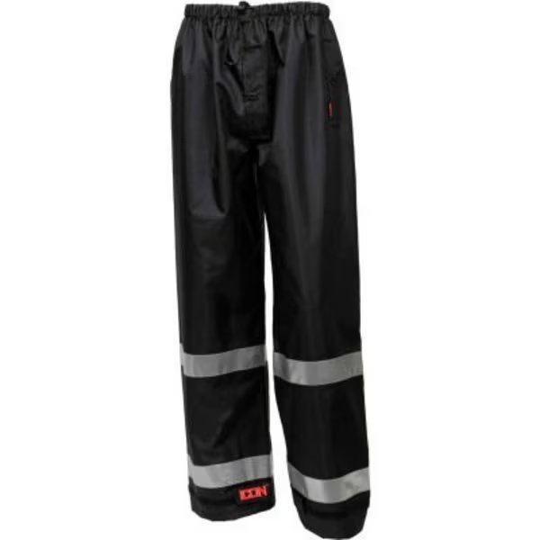 Tingley® Icon„¢ Waterproof Breathable Pants W/Silver Reflective Tape, Black, L, Tingley Rubber, Mfr#: P24123.LG